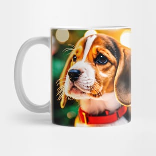 Beagle Puppy with Christmas Gifts Mug